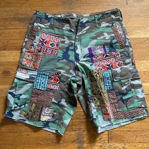 Denim & Supply Patchwork Camo cargo shorts size 34